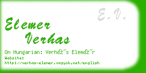 elemer verhas business card